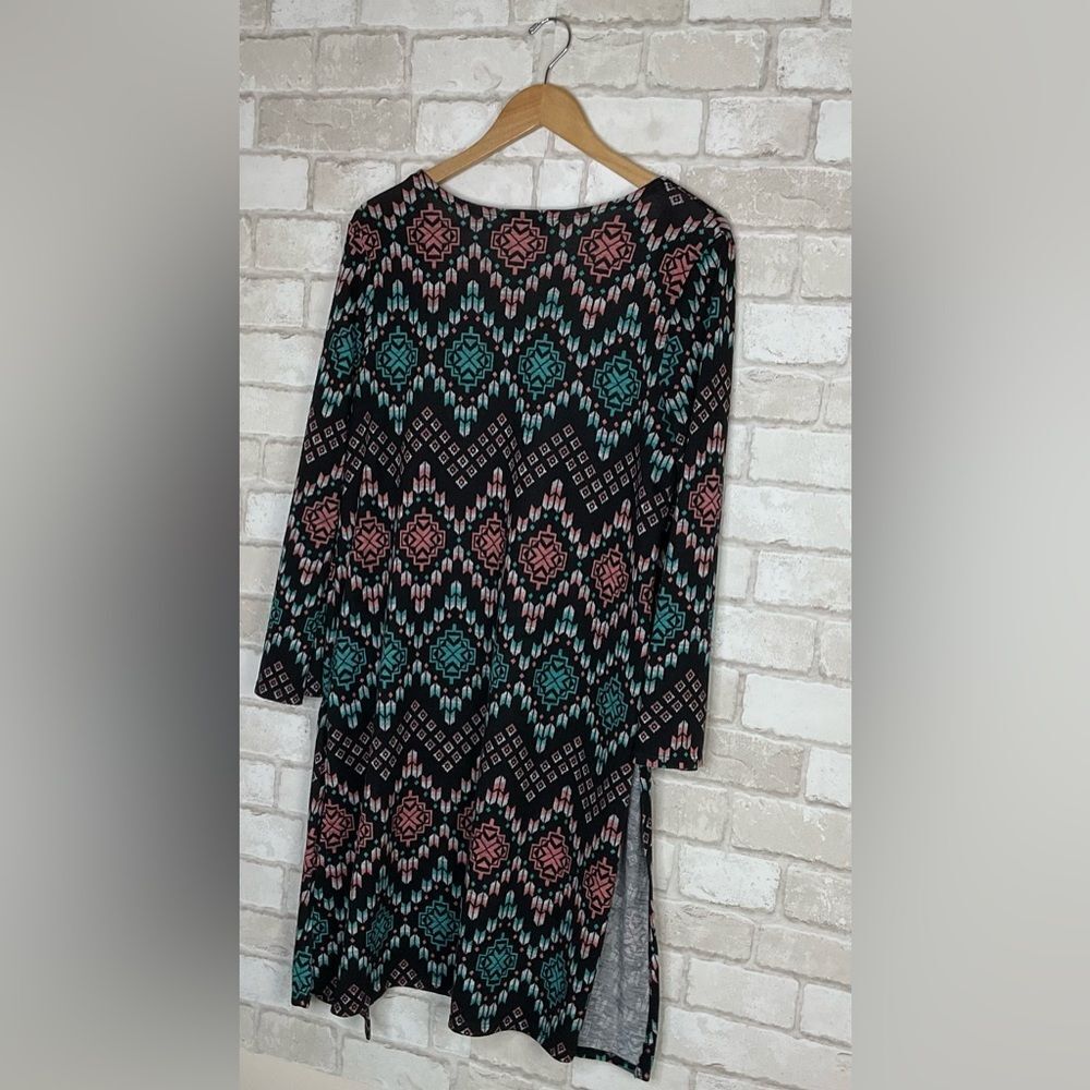 Vibrant Patterned Open Front Cardigan - Picture 7 of 12
